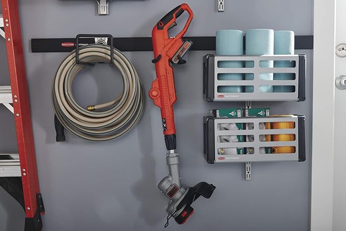 Rubbermaid Garage FastTrack Power Tool Holder, Satin Nickel, Wall Mounted Storage System, Holds up to 50 pounds, for Home/Garage/Tool Organization