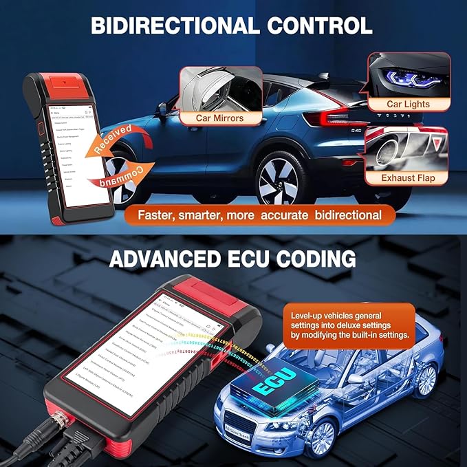 KINGBOLEN K6 PRO All Systems Bidirectional OBD2 Scanner Diagnostic Tool,Tire Pressure Programming,Battery Testing,Built-in Printer,26+ Reset,ECU Coding,FCA AutoAuth, CANFD/DoIP,2-Year Gratis Update