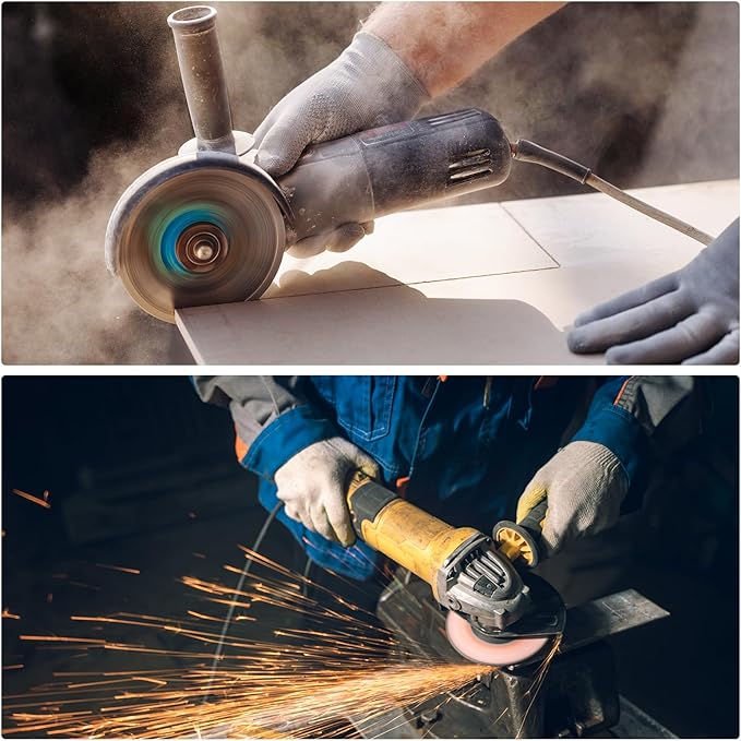 HARFINGTON 4pcs Angle Grinder Side Handle 8mm Thread 135mm Length Plastic Non-Slip Angle Grinder Handle Replacement Auxiliary Sander Handle Tool