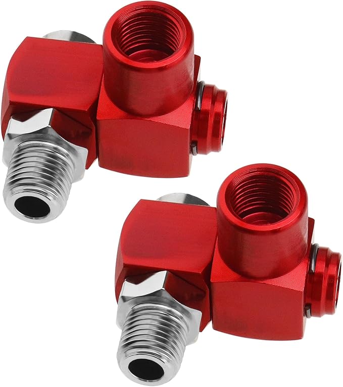 The Lord of the Tools 2PCS 1/4 Inch NPT 360 Degree Swivel Air Hose Connector DYWX01 Air Fitting Pneumatic Tool Adapter for Grinders Sanders Drills