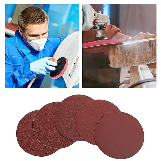 Sander for Drill Attachment 12 pcs 5" Sanding Discs Pad Kit,Drill Sanding Attachment Grinder Sanding Attachment,Drill Sanding Kit Emery Cloth for Drill Grinder Rotary Disc Sanders Attachment for Drill