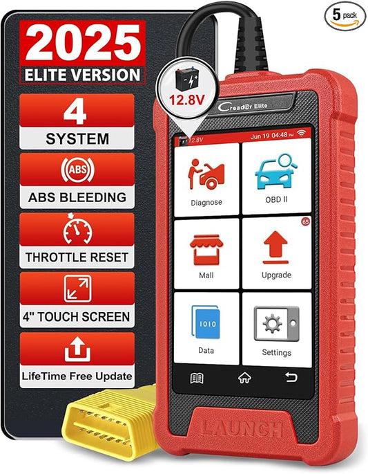 2025 Upgraded LAUNCH Creader Elite 202 Car Scanner,ABS SRS TCM Engine OBD2 Scanner Diagnostic Tool,ABS Bleeding/Throttle Reset Car Code Reader,Lifetime Free Online Update,AUTO VIN,Battery Test