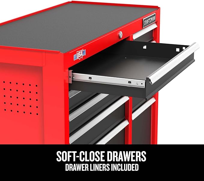 CRAFTSMAN Rolling Tool Chest, 26-inch, 5-Drawer, Workshop Tool Storage with Wheels (CMST32752RB)