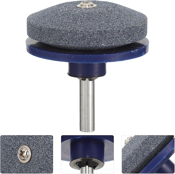 Cabilock 2pcs Wheel Stone Lawn Mower Blade Sharpening Stone Circular Sharpener Tool Industrial Grinding Tool Grinding Sharpener Round Sander Grinding Wheel Sharpen The Knife