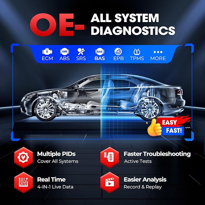 LAUNCH CRP919X Lite Bidirectional Scan Tool, 2025 New FCA SGW AutoAuth, 32 Reset Services, All System Diagnostic Scanner, Injector Coding, Auto VIN OBD2 Scanner Diagnostic Tool with 2-Year Updates
