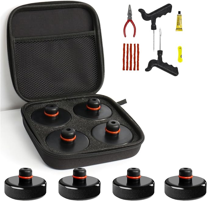 Carwiner Jack Pad Compatible with Tesla Model 3/S/X/Y, Lifting Pucks with a Storage Case Accessories (4 Packs)