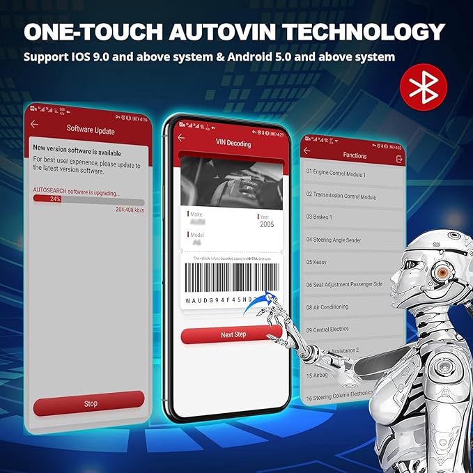 Thinkdiag2 All System Bidirectional Control OBD2 Diagnostic Scanner for iOS & Android, Bluetooth Scan Tool with CAN-FD Protocol, AutoVIN, Active Test, 15+ Reset Functions, ECU Coding, 1 Year Fr-ee
