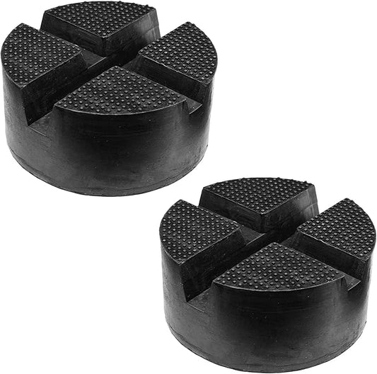 AUTOXBERT Universal Car Rubber Cross Slotted Jack Pad Adapter Guard Floor Disk Frame Rail Protector Floor Lifting for Pinch Weld Side Chassis Trolley 2-3 Tonne
