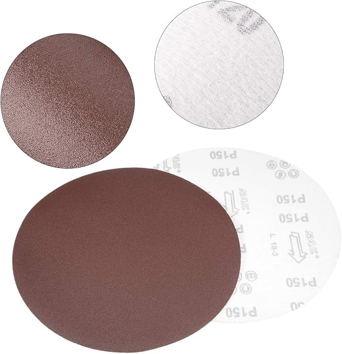 uxcell 9 Inch Sanding Disc 150 Grits Flocking Sandpaper for Sander 10 Pcs