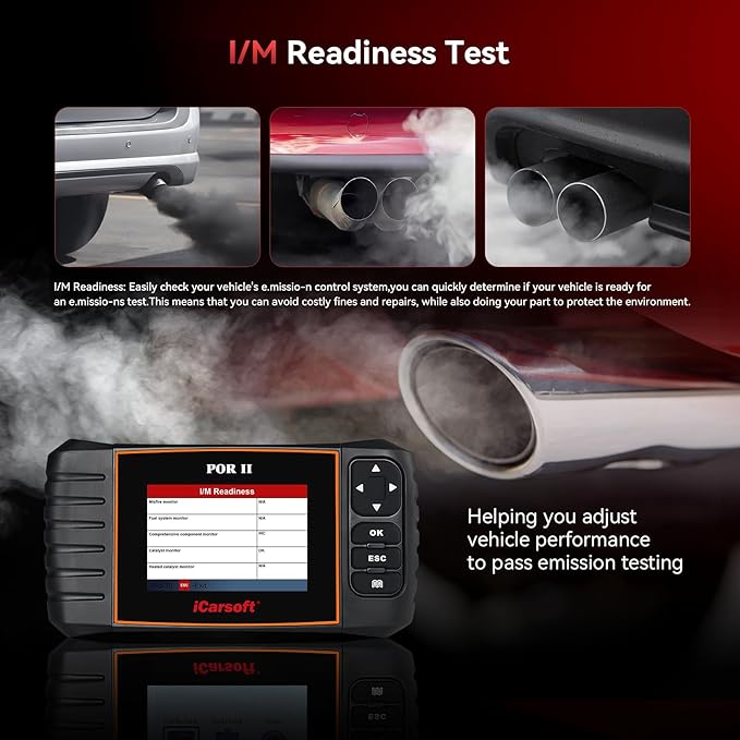 OBD2 Scanner Diagnostic Tool for Porsche, iCarsoft POR II Car Code Reader, Full System Diagnosis Car Scan Tool with Oil Reset/EPB/DP/ETC/SAS, Live Data Graph-Free Update/Repair