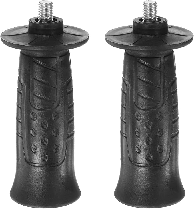 HARFINGTON 2pcs Angle Grinder Side Handle 8mm Thread 102mm Length Plastic Non-Slip Angle Grinder Handle Replacement Auxiliary Sander Handle Tool