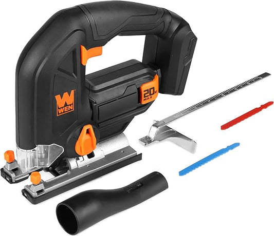 WEN Cordless Jigsaw, Variable Speed (Tool Only, 20V Max Battery Not Included) (20661BT)