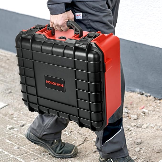 Air Compressor Case for Milwaukee Inflator: Waterproof Hard Case for Milwaukee M18 Cordless Tire Inflator 2848-20, Air Pump Storage Box for Milwaukee Tool | 3.0 to 12.0Ah Battery | Charger (Case Only)