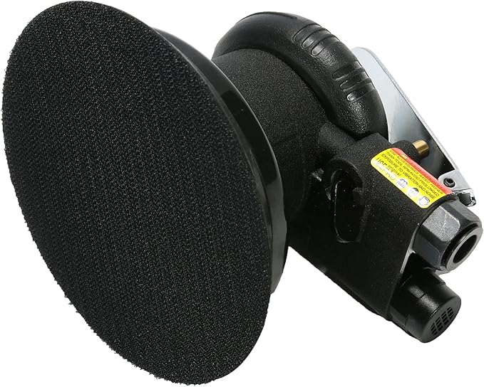 Professional Heavy Duty 5" Dual Action Random Orbit Air Sander, Orbital Pneumatic Palm Sander -Composite Design, Low Vibration