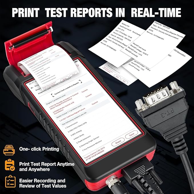 KINGBOLEN K6 PRO All Systems Bidirectional OBD2 Scanner Diagnostic Tool,Tire Pressure Programming,Battery Testing,Built-in Printer,26+ Reset,ECU Coding,FCA AutoAuth, CANFD/DoIP,2-Year Gratis Update