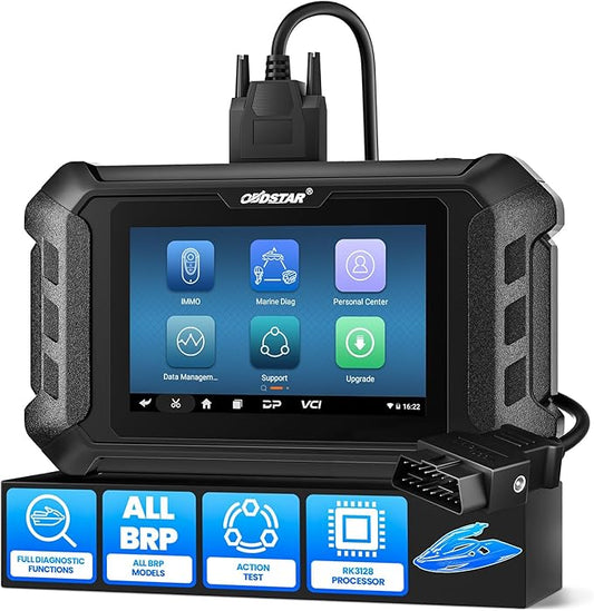 iScan SEA-DOO Marine Diagnostic Tablet OBD2 Diagnostic Tool for BRP Jet Ski, Personal Watercraft, Outboard Motor - Read and Erase Fault Codes, Live Data, Active Test, 15+ Special Function