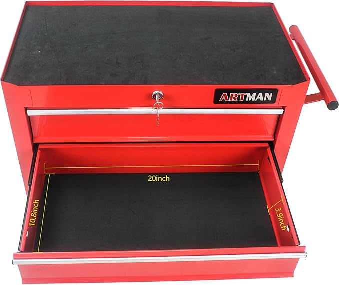 Rolling Tool Chest Metal Tool Box with Wheels Tool Cabinet Craftsman Tool Cart on Wheels Tool Box Portable Tool Box with Wheels 5 Drawers Multifunctional Tool Cart with Wheels, Red