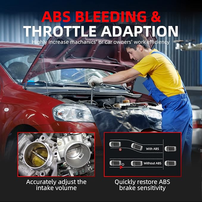 LAUNCH OBD2 Scanner CRP909X, 28+ Reset Services Car Diagnostic Scanner, 2025 New with 2-Year Free Update, OE-Level Full System Scan Tool, ABS Bleeding, Injector Coding, TPMS/Oil Reset, Auto VIN