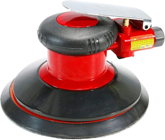 Professional 6" Air Random Orbit Palm Sander,Dual-Action Pneumatic Sander, Composite Design, Low Vibration