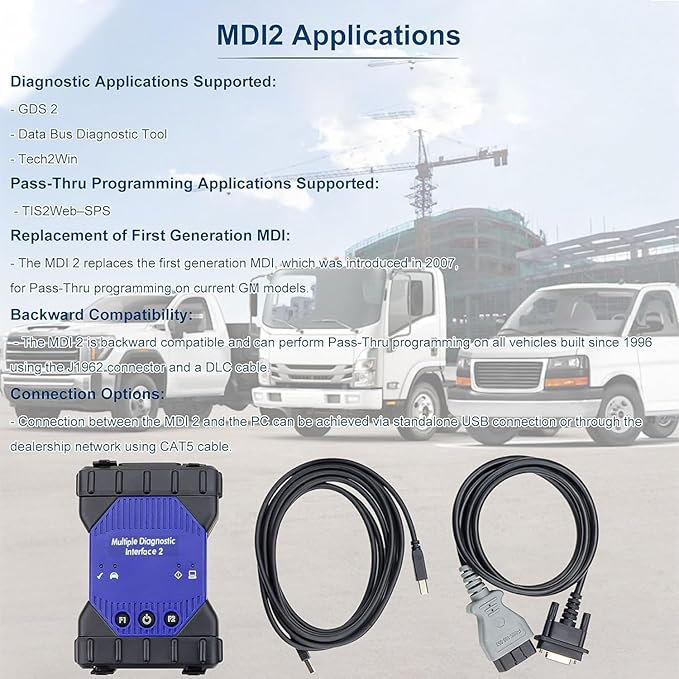 MDI2 Multiple Diagnostic Interface Scanner EL-52100-AM GM Multiple Diagnostic Interface 2 Kit WiFi Version with OBD2 USB 2.0 for DLC Cable Plug