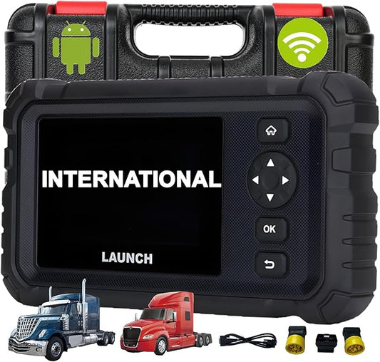LAUNCH Scanner International Heavy Duty Truck Bus Diagnostic Scan Tool, Actuation Test,Coding,Special Functions, Full System Diagnosis, Lifetime Free Upgrade