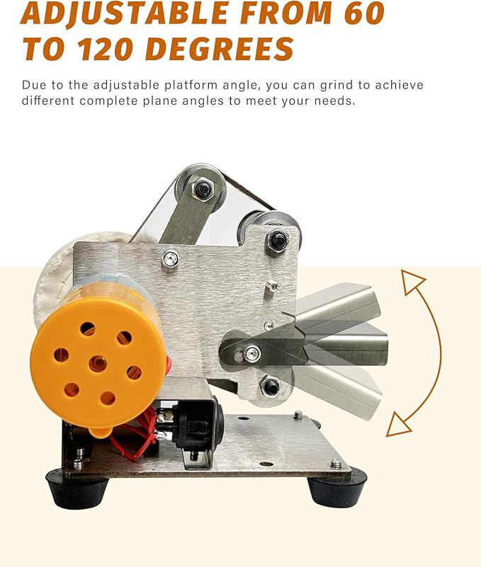 Mini Belt Sander, Electric Sander, Vertical belt sander for knife making, 7 Adjustable Speed Knife Polishing Kit, Power Belt Sanders for Woodworking, DIY (Vertical Mini Belt Sander)