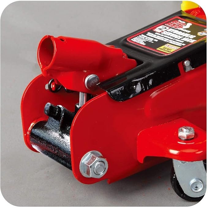 BIG RED TAM82012 Torin Hydraulic Trolley Service/Floor Jack with Blow Mold Carrying Storage Case, 2 Ton (4,000 lb) Capacity, Red