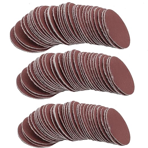 100pcs 1inch 600 Grit Hook and Loop Sandpapers Sander Disc Sanding for Drill Grinder Rotary Tools