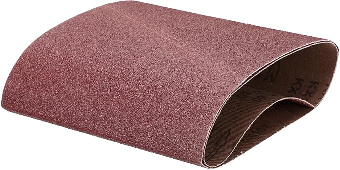 uxcell 2pcs 8" x 19" Sanding Belts 60 Grits Aluminum Oxide Abrasive Belt Sander Paper Sanding Papers for Metal Wood Grinding Polishing, Reddish Brown