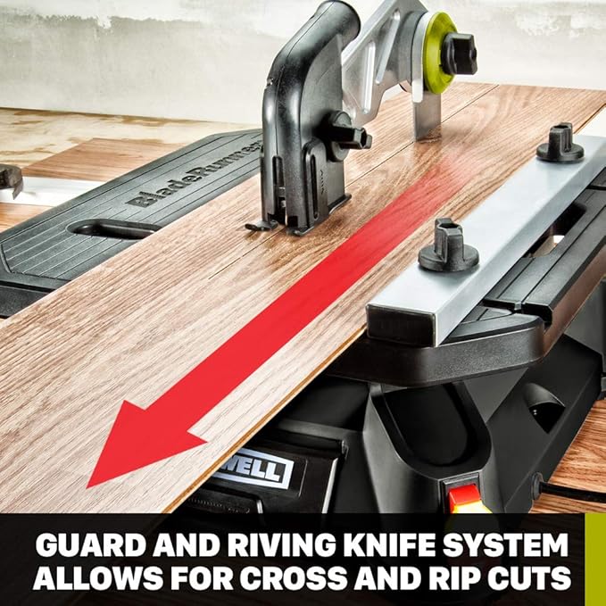 Rockwell RK7323 BladeRunner X2 Portable Tabletop Saw with Steel Rip Fence, Miter Gauge & 7 Accessories