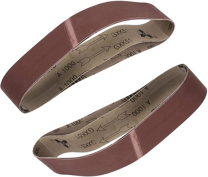 4 Pack 2 x 27 inch Sanding Belts 1000 Grit Sanding Paper, Aluminum Oxide Abrasive Sander Belts for Metal Grinding Woodworking