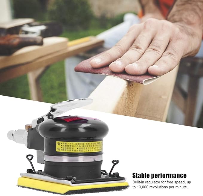Professional Air Palm Sander, Air Sander Pneumatic Polisher Manual Polishing Grinding Machine Handheld Sandpaper Machine