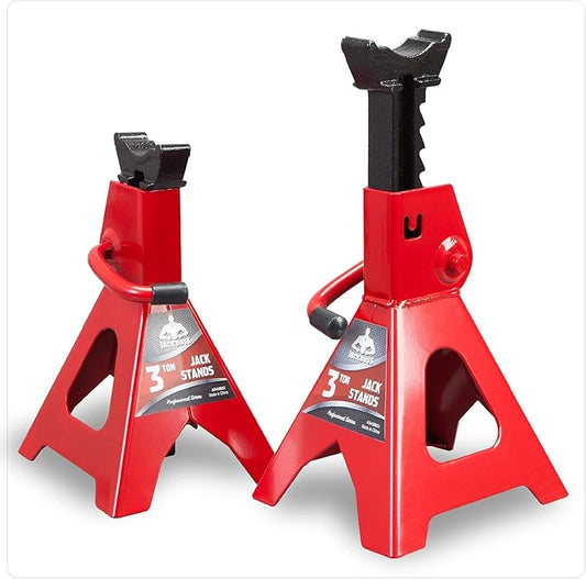 Jack Stands 3 Ton (6,600 LBs) Car Jack Stand Adjustable Lifting for Automotive Small SUV, Red, 2 Pack