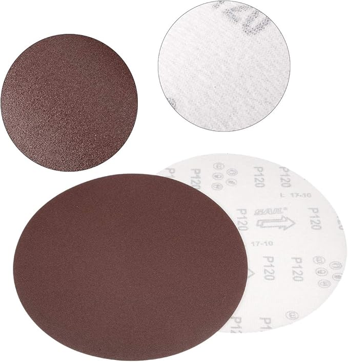 uxcell 9 Inch Sanding Disc 120 Grits Flocking Sandpaper for Sander 10 Pcs