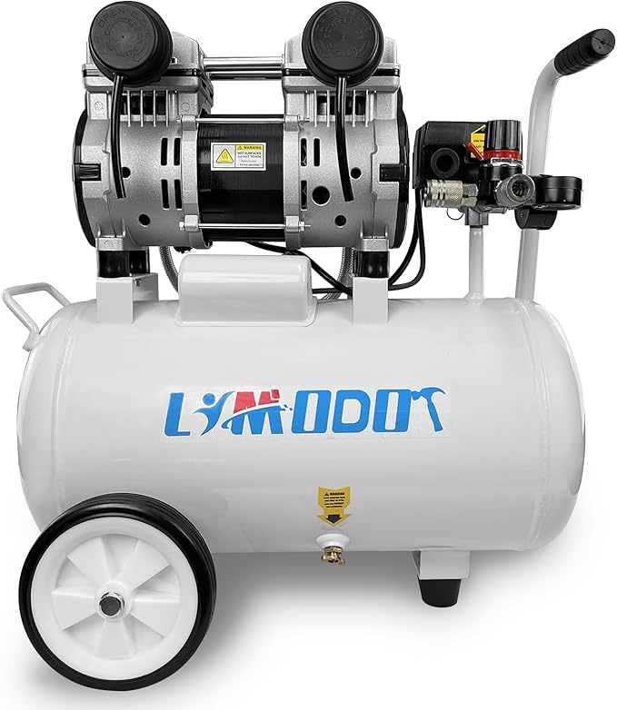 Air Compressor, Quiet Air Compressor, Only 68dB, 6 Gallon Durable Steel Air Tank, High Flow 4.2CFM @ 90PSI, Oil Free, Ideal For Auto Repair, Tire Inflation, Woodwork Nailing, Pneumatic Tool, 1.7 HP