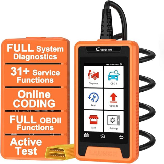 Launch Creader Elite Code Reader, Bi-Directional Scan Tool for Audi, Full System Diagnostic Scanner, 31+ Services, Online Coding, AutoVIN, WiFi Update