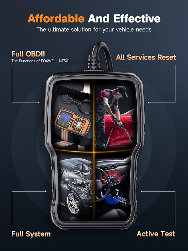 FOXWELL NT510 Elite fit for Volvo OBD2 Scanner, Bidirectional Scan Tool, Full System Diagnostic Tool, Car Code Reader, All Reset ABS Bleeding TCM Throttle SRS Injector Oil BMS EPB ETC SRL, WiFi Update