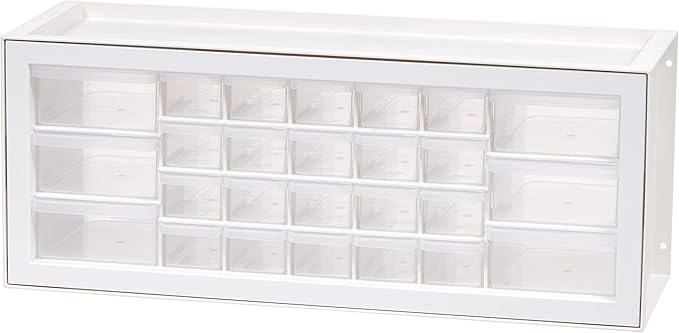 IRIS USA Tool Box Organizer, Sewing Cabinet, Teacher Toolbox, Craft Cabinet Storage, 26 Drawer Parts Cabinet, Tool Organizer, Art Storage Cabinets, Screw, Small Parts, Scrapbook Art Hobby - White
