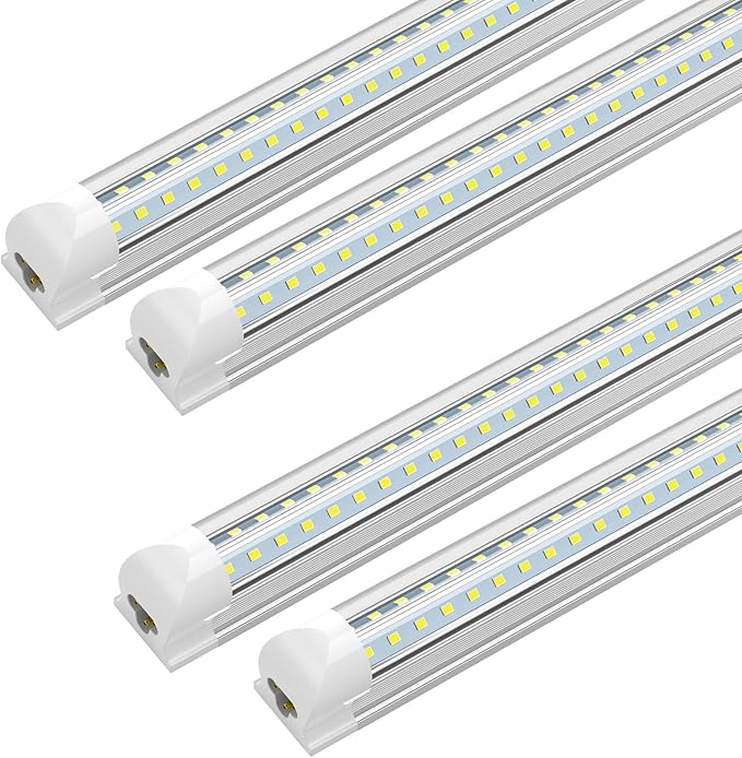 SHOPLED 2FT LED Shop Light, 20W 2500LM 5000K Daylight White, T8 Linkable Utility Ceiling Light Fixtures, 2 Foot LED Tube Light for Workbench, 4 Pack