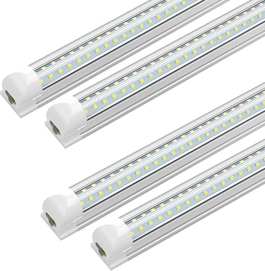 SHOPLED 2FT LED Shop Light, 20W 2500LM 5000K Daylight White, T8 Linkable Utility Ceiling Light Fixtures, 2 Foot LED Tube Light for Workbench, 4 Pack