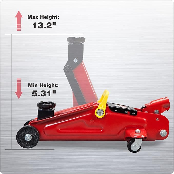 Hydraulic Floor Jack 1.5 Ton 3,300Lbs Car Lift Portable Trolley Jack 360 Degree for Cars Automotive Sedans