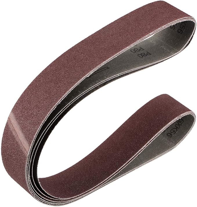 uxcell 2 x 48 Inch Sanding Belt 80 Grit Sand Belts for Belt Sander 3pcs