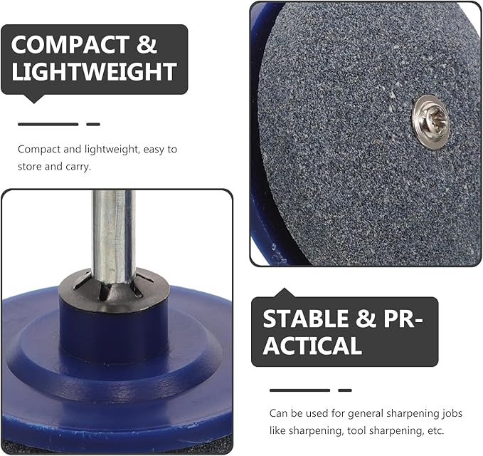 Cabilock 2pcs Wheel Stone Lawn Mower Blade Sharpening Stone Circular Sharpener Tool Industrial Grinding Tool Grinding Sharpener Round Sander Grinding Wheel Sharpen The Knife