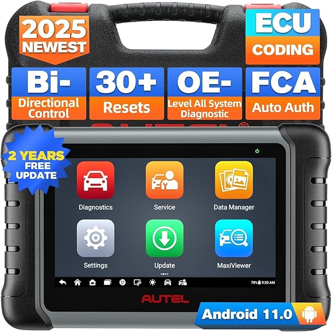 Autel MaxiPRO MP808S Scanner, 2025 Bidirectional Scan Tool, 2-Year Update, Advanced ECU Coding as MP900BT / MS906 PRO, 30+ Service, All System Diagnostic, Upgraded of MX900 MK900BT MK808S MP808BT PRO