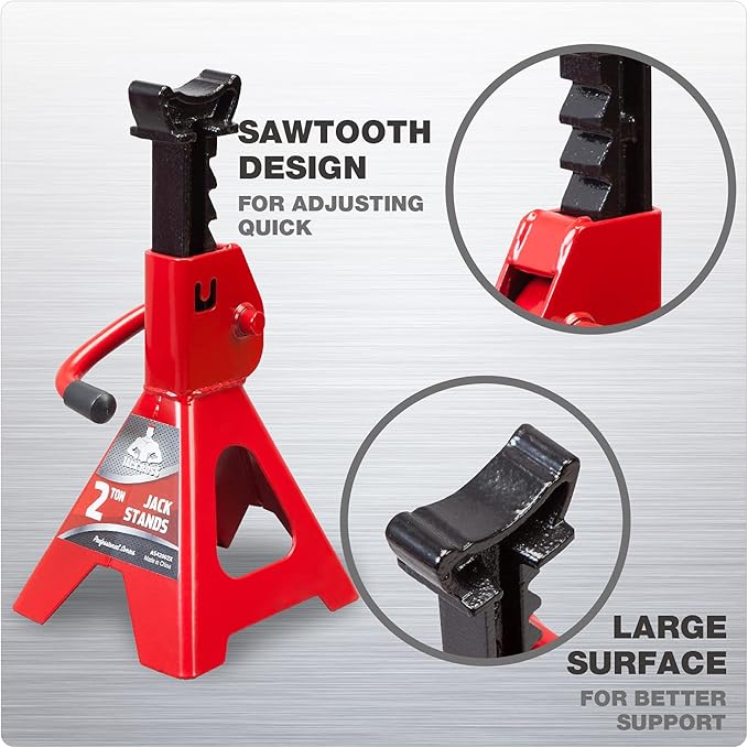 Jack Stands Low Profile 2 Ton(4400 LBs) Lifting Car Stand, Fit Use for Cars Automotive Small Vehicles, 2 Pack