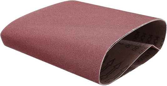 uxcell 2pcs 8" x 19" Sanding Belts 100 Grits Aluminum Oxide Abrasive Belt Sander Paper Sanding Papers for Metal Wood Grinding Polishing, Reddish Brown