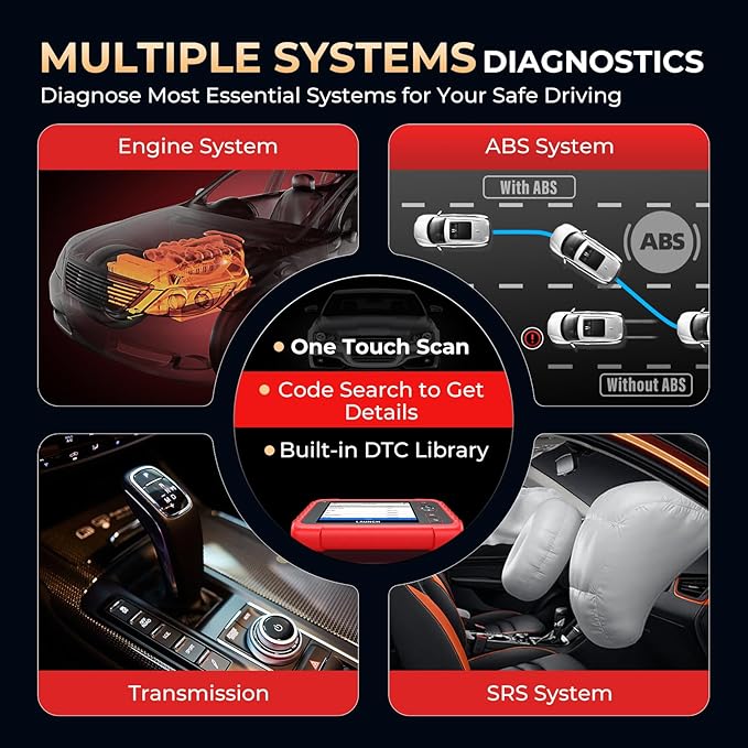 Launch OBD2 Scanner 2025 New CRP129X Elite V2.0 (Upgraded of CRP129X,CRP123X Car Scanne), 12 Resets Scan Tool, Android 8.1 AutoVIN, 4 System Diagnostic Scanner,r, Lifetime Update, 5 Years Backup