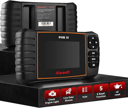 OBD2 Scanner Diagnostic Tool for Porsche, iCarsoft POR II Car Code Reader, Full System Diagnosis Car Scan Tool with Oil Reset/EPB/DP/ETC/SAS, Live Data Graph-Free Update/Repair