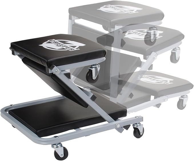 Pro-Lift T-6903D Double Pin Jack Stands + Pro-Lift C-2036D Grey Z-Creeper Seat