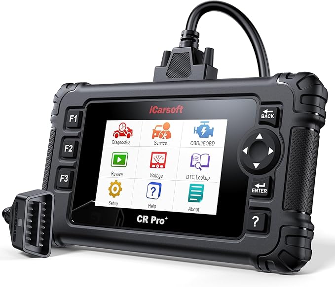 iCarsoft CR Pro+ 2025 All System Diagnostic Scan Tool for Cars, Full OBD2 Scanner, 49 Reset Services-Oil/ETC/EPB/BMS/SAS/SRS/TPMS/BSC/DWR/INJ/BLD/BLD/SPS etc.Free Update